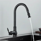 Rubinetto da cucina in bronzo rustico con controllo touch e bocca estraibile