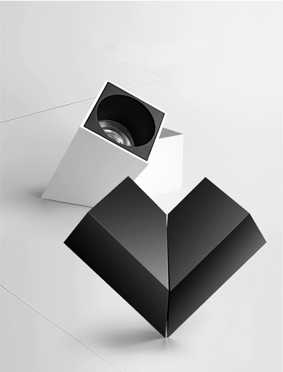 Quixa Regulowane Pochylenie Kwadratowe Oświetlenie LED do Powierzchni Downlight