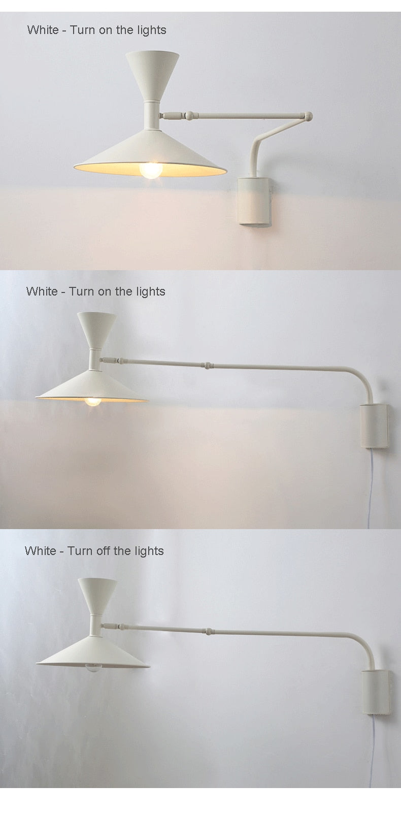 NovaSwing Duvar Lambası Takmalı Sallanan Kol Yatak Odası Dekoru İçin