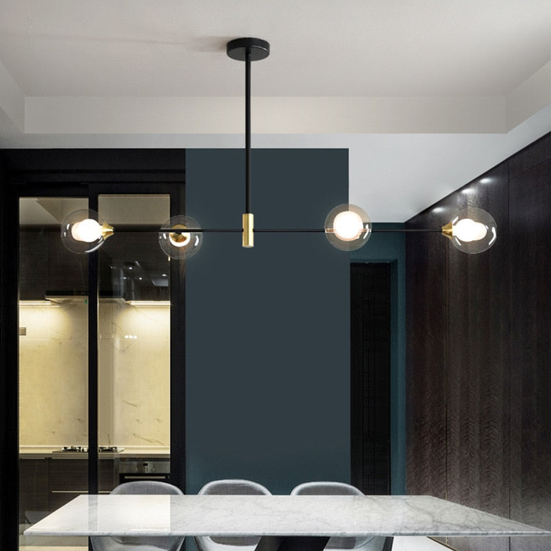 Lyra északi üveggömb mennyezeti lámpa E27 LED izzókkal