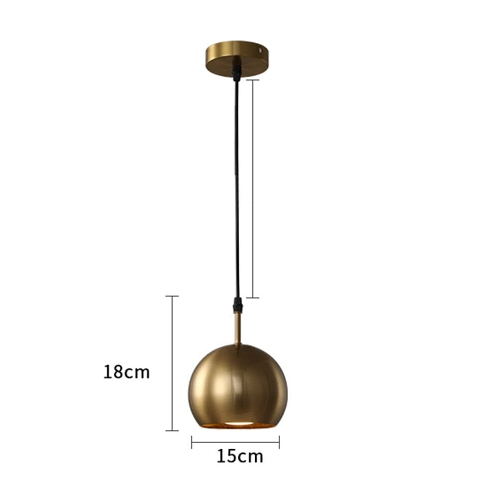 Lampadario a sospensione in ottone Elora