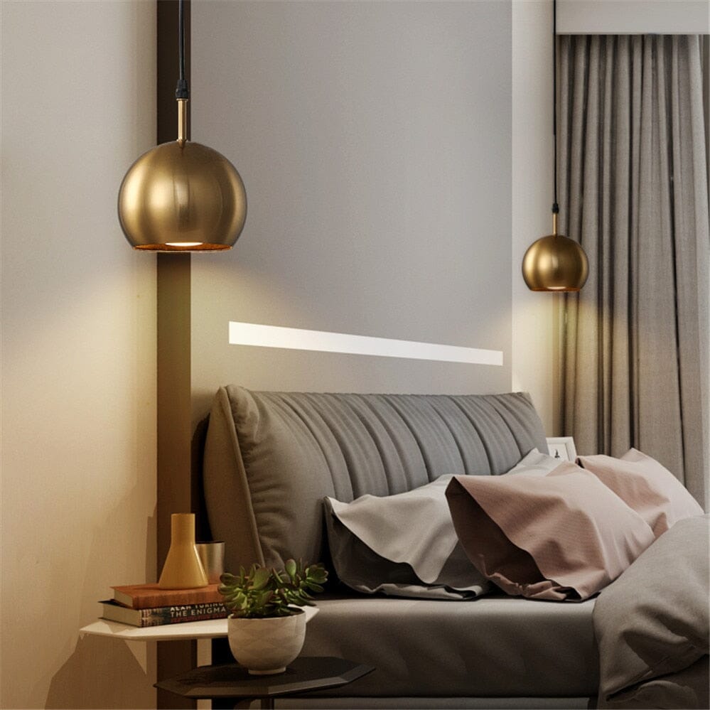 Lampadario a sospensione in ottone Elora