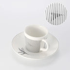 Creative dynamic SLR cup Leopard anamorphic zebra cup Luycho coffee tea cup set with coaster 90ml-225ml