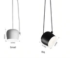 LumaDrum Pendant Light With Cable-Driven Bulb Fixture