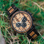 TimberLuxe Houten Horloge 3ATM Met Inclusief Cadeauverpakking Waterbestendig Voor Heren