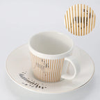 Creative dynamic SLR cup Leopard anamorphic zebra cup Luycho coffee tea cup set with coaster 90ml-225ml