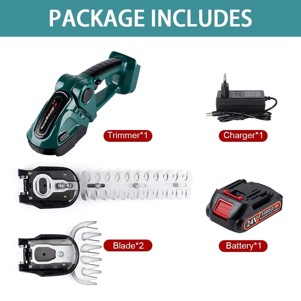 HedgeGenie 2-In-1 Cordless Hedge Trimmer For Homeowners With Precise Control
