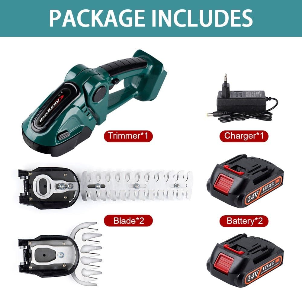 HedgeGenie 2-In-1 Cordless Hedge Trimmer For Homeowners With Precise Control