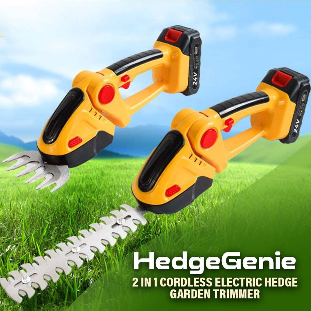 HedgeGenie 2-In-1 Cordless Hedge Trimmer For Homeowners With Precise Control