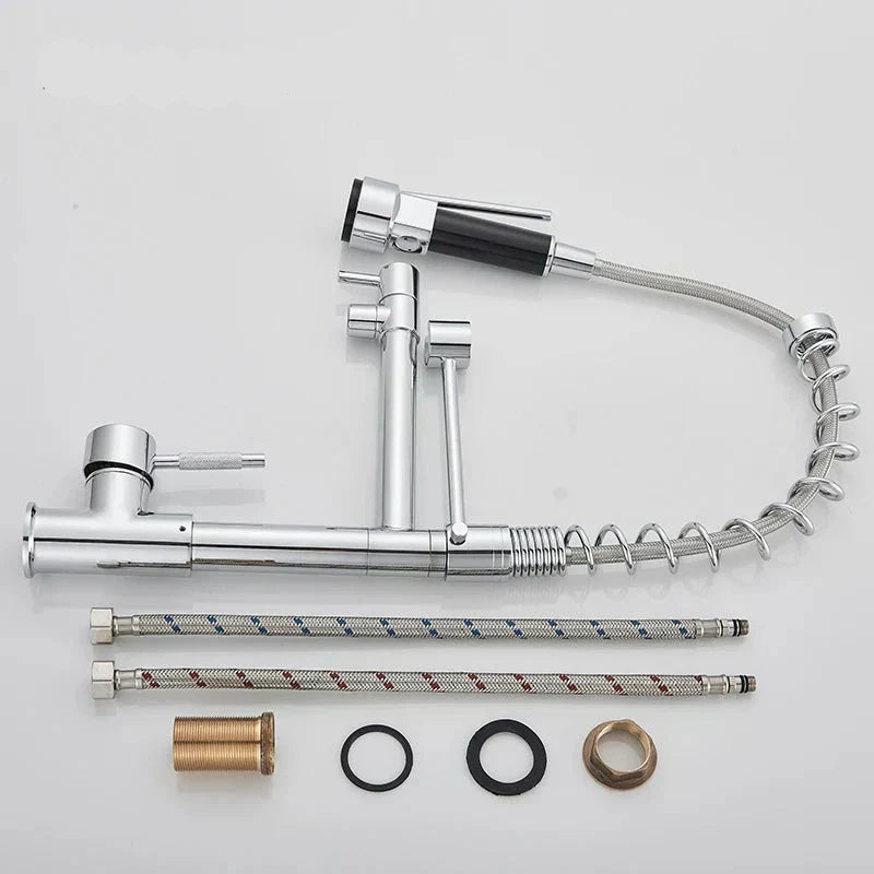 NovaFlow Dual-Spout Pull-Out Kitchen Faucet Two-Tone Finish