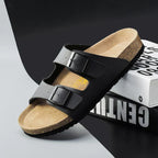 Sandalias de cuero para hombre con correas ajustables y plantilla ergonómica para mayor comodidad