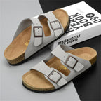 Sandalias de cuero para hombre con correas ajustables y plantilla ergonómica para mayor comodidad
