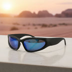 Men's Sporty Retro Sunglasses With Mirrored Lenses UV400 Protection