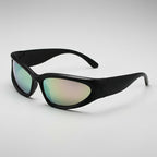 Men's Sporty Retro Sunglasses With Mirrored Lenses UV400 Protection
