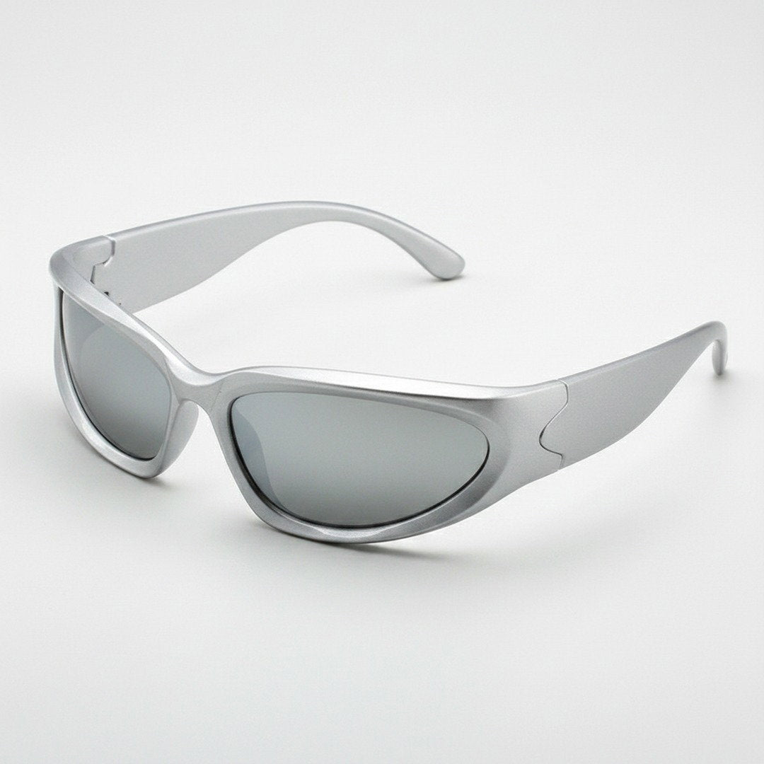 Men's Sporty Retro Sunglasses With Mirrored Lenses UV400 Protection