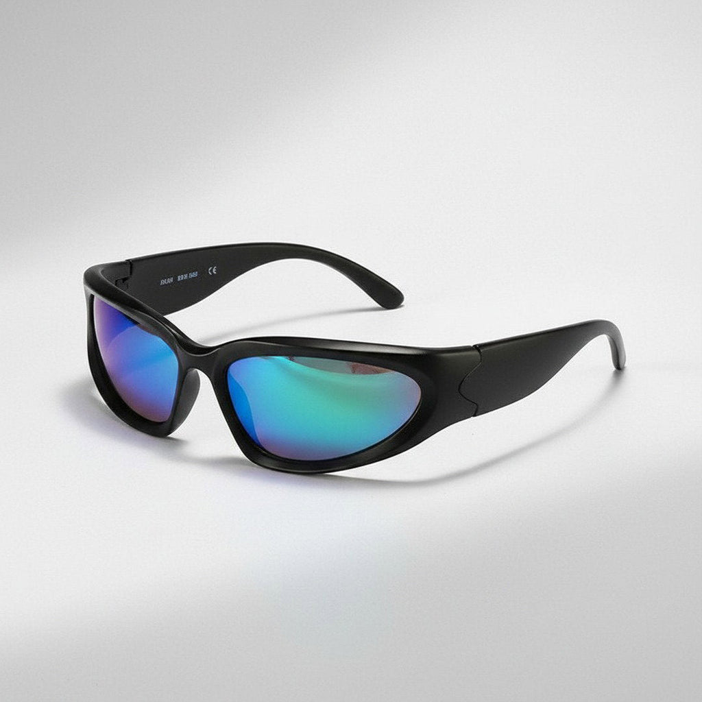Men's Sporty Retro Sunglasses With Mirrored Lenses UV400 Protection