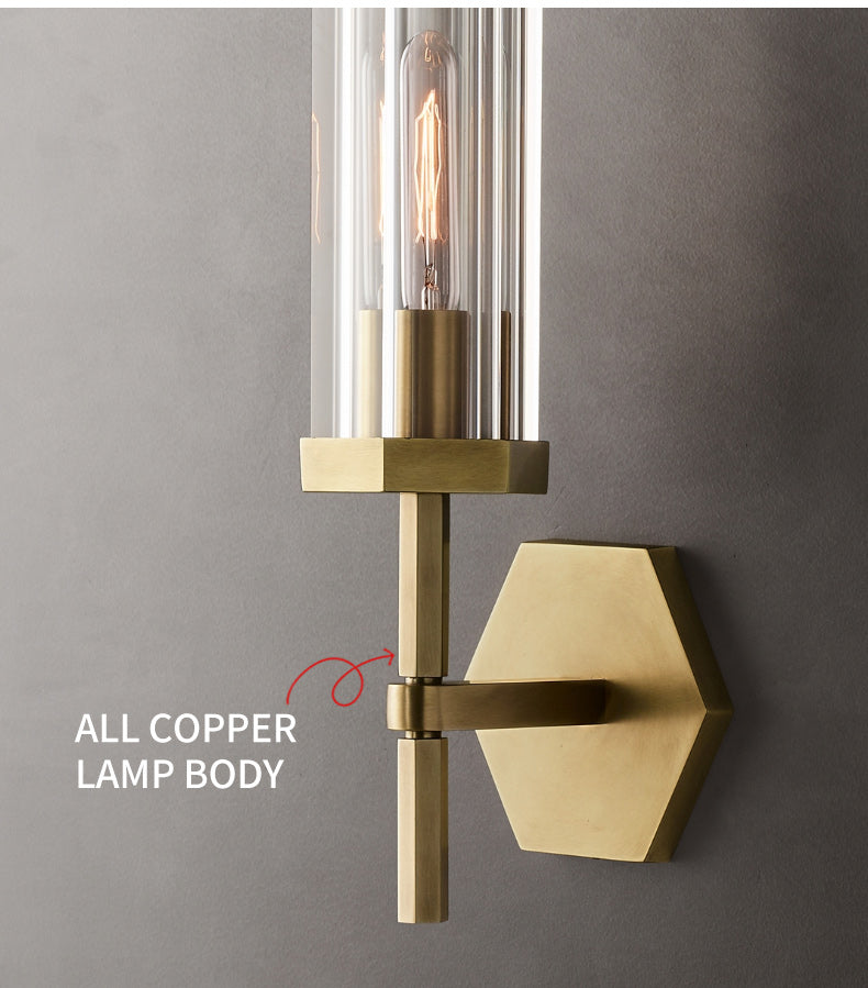 AstraLux Kristalli LED-seinävalaisin Kirkkailla Lasikupuilla