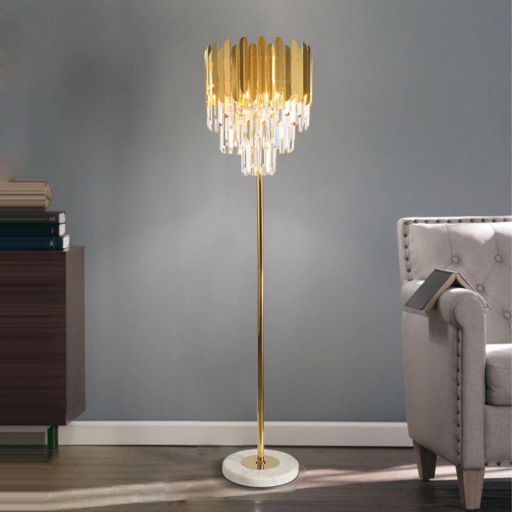 Elyra | Lampada da pavimento e da tavolo in cristallo