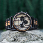 TimberLuxe Houten Horloge 3ATM Met Inclusief Cadeauverpakking Waterbestendig Voor Heren