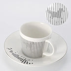 Creative dynamic SLR cup Leopard anamorphic zebra cup Luycho coffee tea cup set with coaster 90ml-225ml