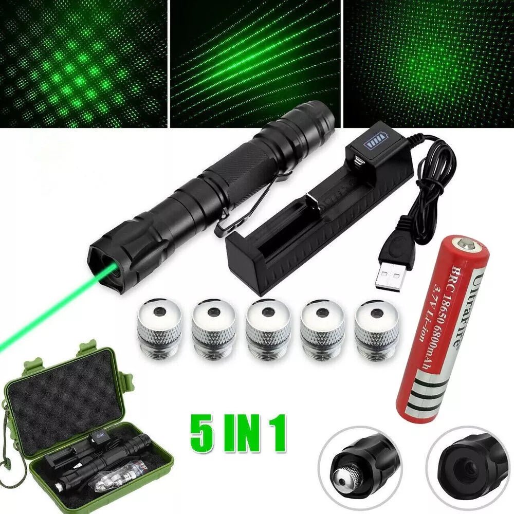 Puntatore Ricaricabile USB con Laser Verde per Lunga Distanza Potente