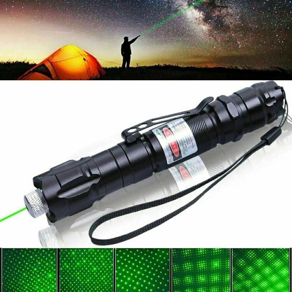 Puntatore Ricaricabile USB con Laser Verde per Lunga Distanza Potente