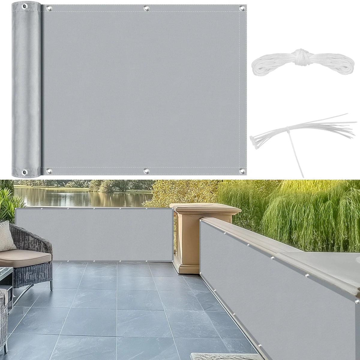 Ochranná clona pro větší soukromí na balkóně a terase