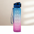 Borraccia Sportiva HydrsalHero con Indicatori di Tempo e Cannuccia 1 Litro Idratazione