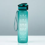 Borraccia Sportiva HydrsalHero con Indicatori di Tempo e Cannuccia 1 Litro Idratazione