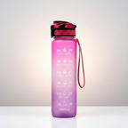 Borraccia Sportiva HydrsalHero con Indicatori di Tempo e Cannuccia 1 Litro Idratazione