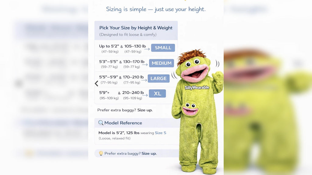 Monster Onesie Pajama Set With Oversized Comb And Matching Slippers