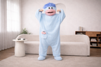 Monster Onesie Pajama Set With Oversized Comb And Matching Slippers