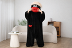 Monster Onesie Pajama Set With Oversized Comb And Matching Slippers