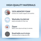 Orthopedic Contour Pillow With Memory Foam For Neck Support
