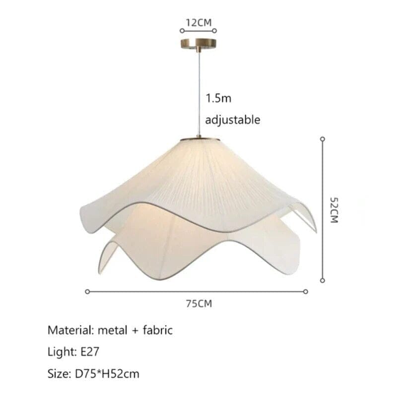 Fleurine fransk-stil stof blomster lysekrone