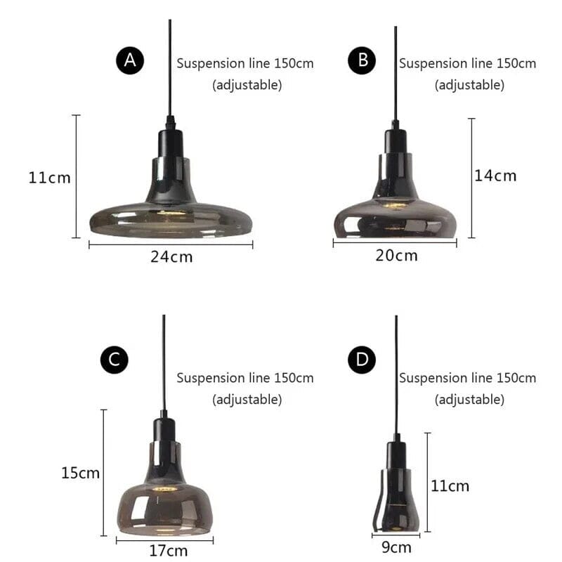 Harlow moderne glaspendler
