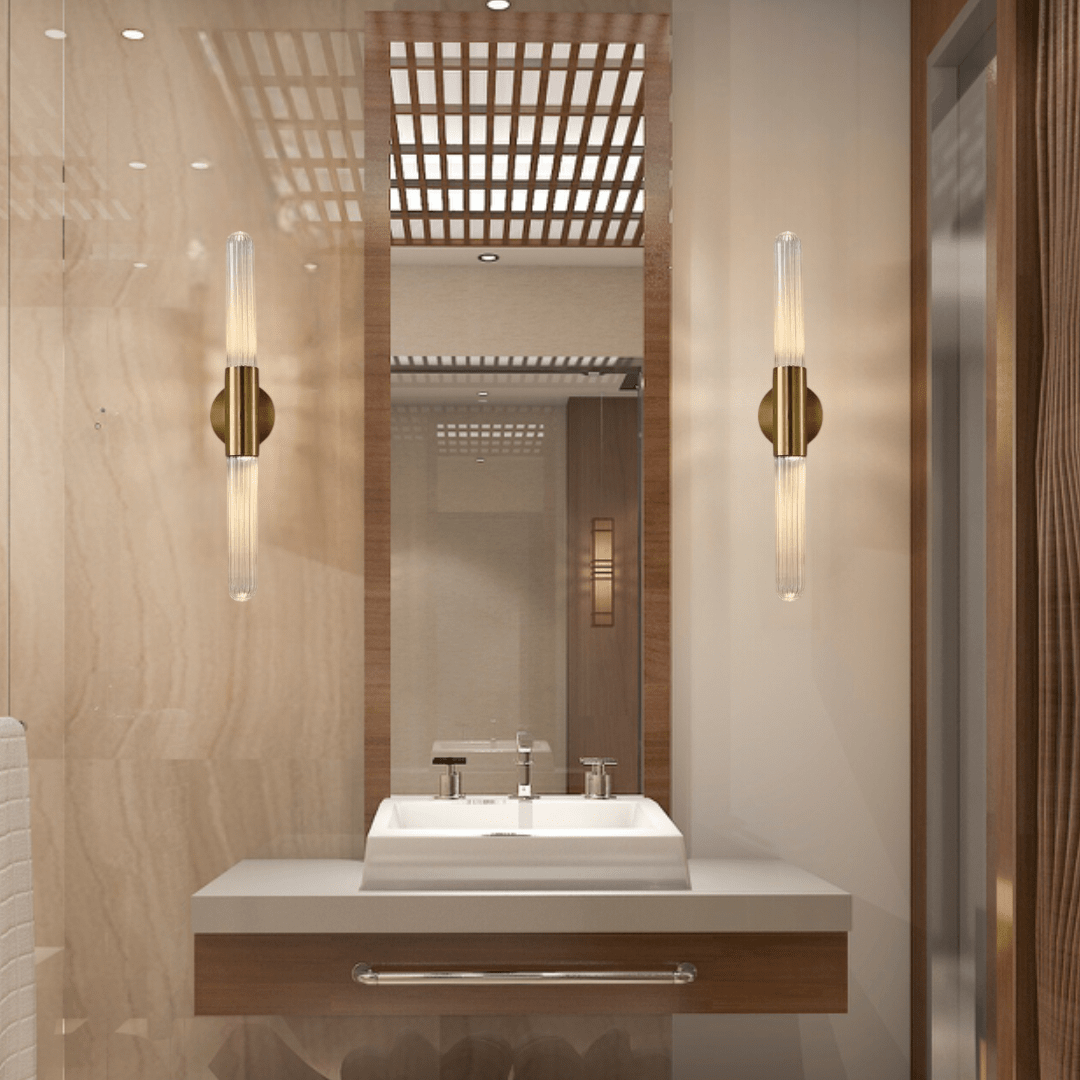 Lyra Glas Stehlampe, nordische moderne Beleuchtung für Küchen und Wohnräume