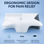 Orthopedic Contour Pillow With Memory Foam For Neck Support