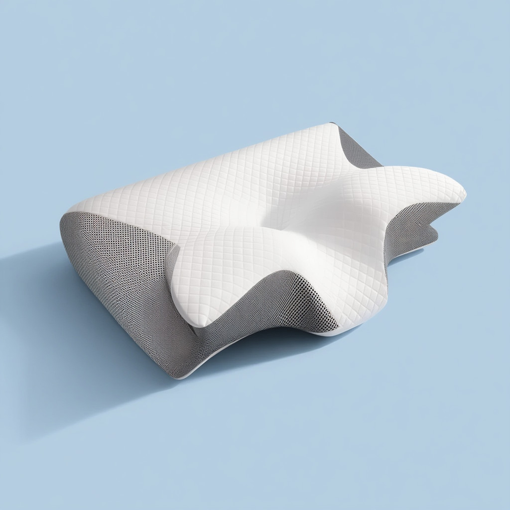 Orthopedic Contour Pillow With Memory Foam For Neck Support