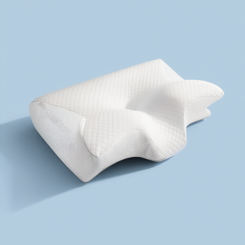 Orthopedic Contour Pillow With Memory Foam For Neck Support