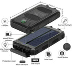 LyraCharge solcelle powerbank 500000mAh IP67 vanntett
