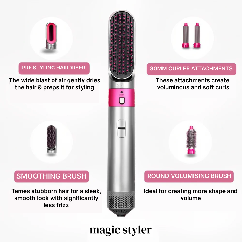 Estilizador de cabello AirStyler con regulación de calor suave para todo tipo de cabello