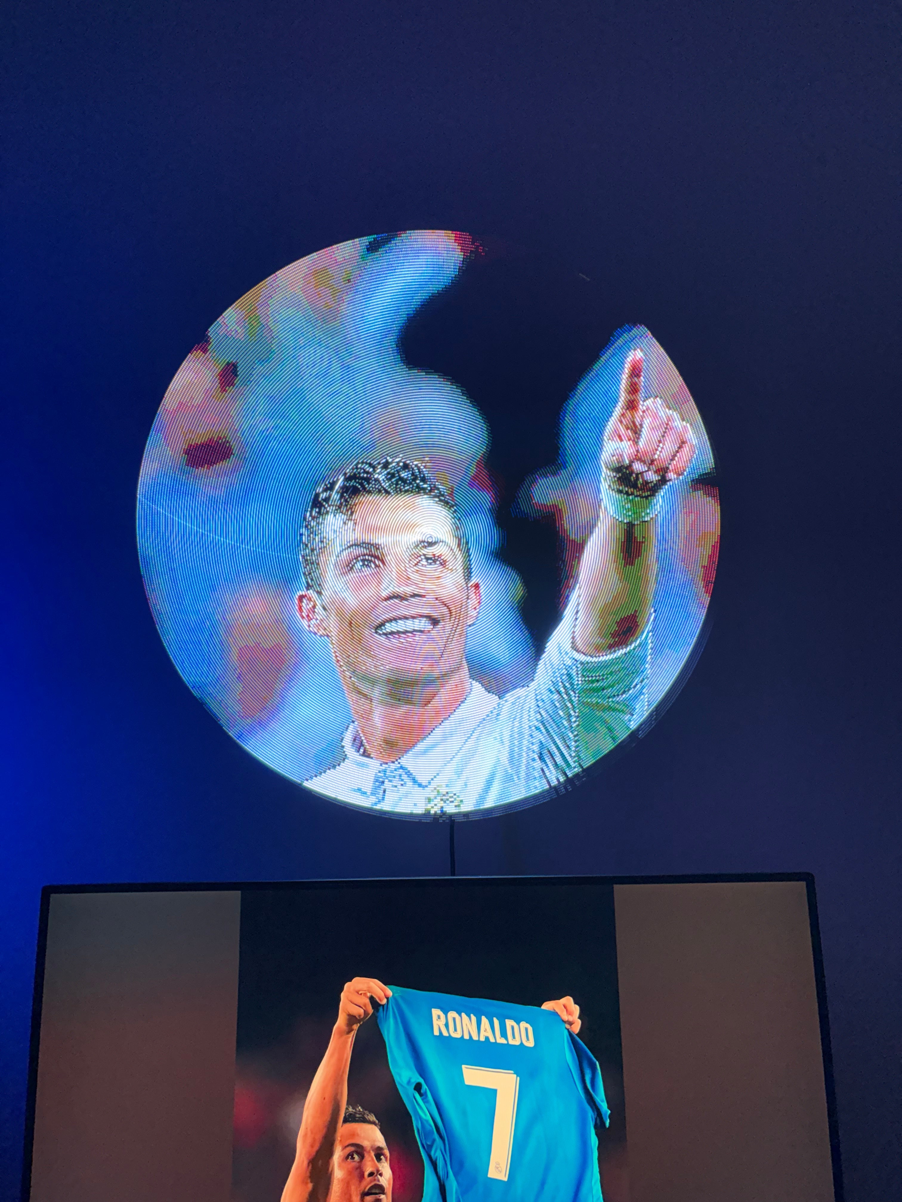 SpinRay 3D Holographic LED Fan with App Control & Bluetooth Audio