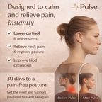 Pulsewell Håndfri Shiatsu Nakkemassageapparat med Varme (Ledningsfri)