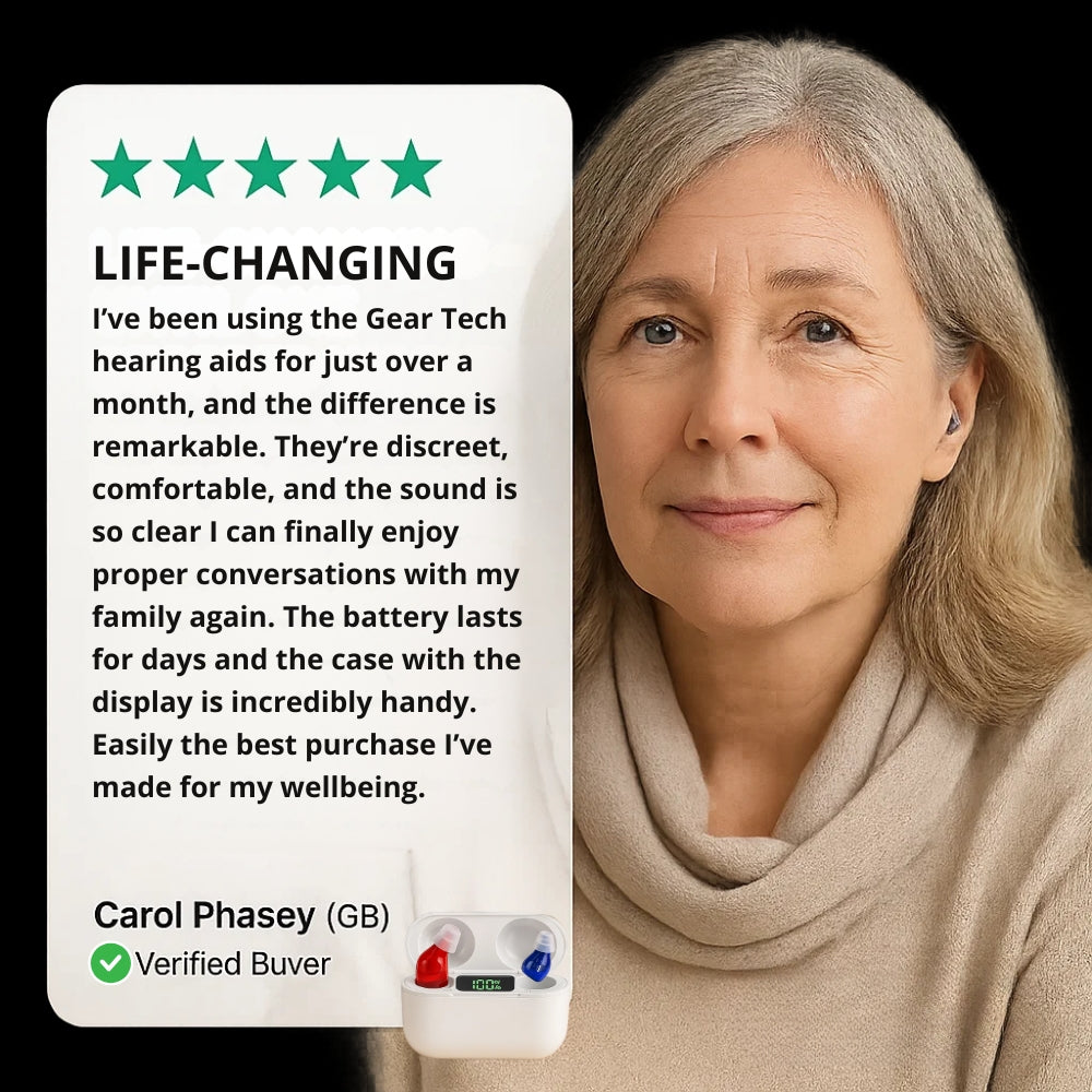 AuroraOne インイヤー充電式補聴器 クリアサウンド付き