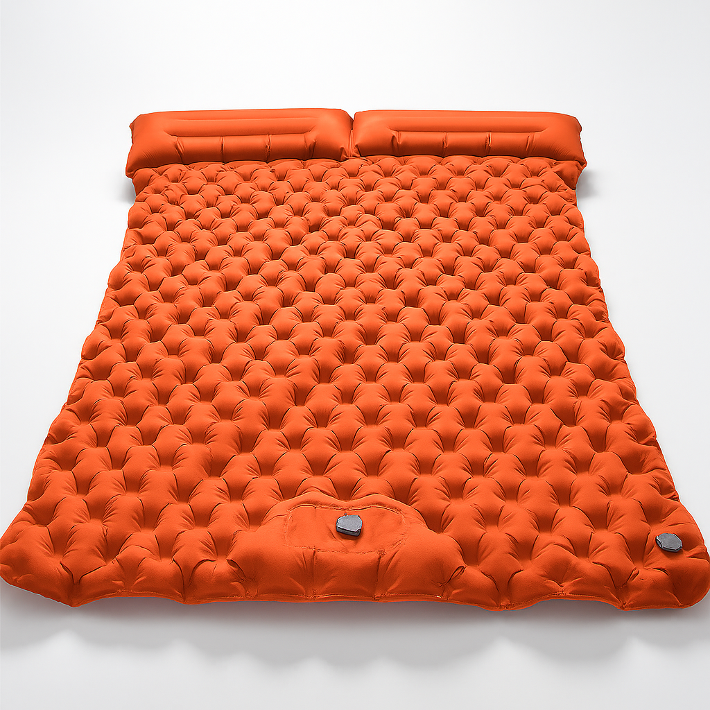 Matelas de camping gonflable pour deux personnes pour un confort de sommeil en plein air