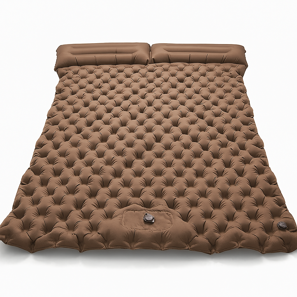 Matelas de camping gonflable pour deux personnes pour un confort de sommeil en plein air