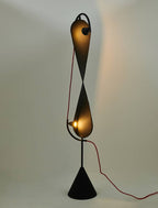 现代艺术风格黑色雕塑形落地灯
