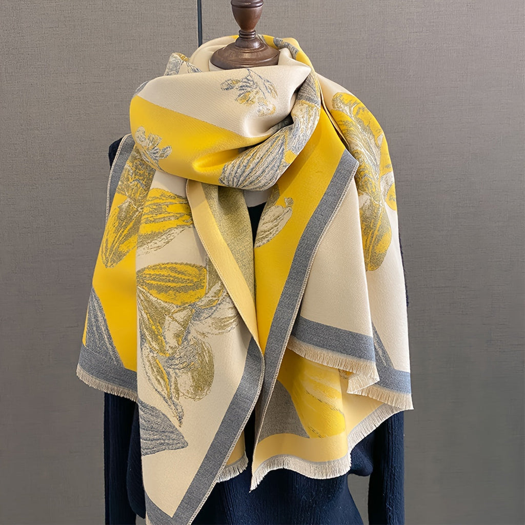 Iris Floral Soft Scarf Shawl
