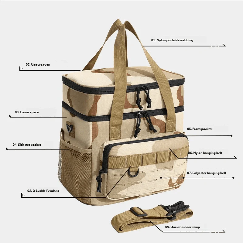 Insulated Cooler Backpack for Fresh Food and Drinks